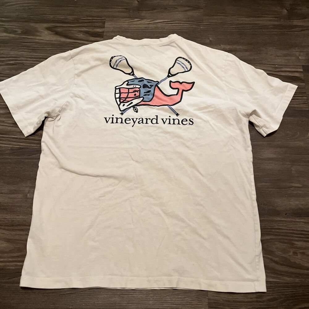 Vineyard Vines Men's  Graphic Lacrosse Whale T-shirt Size Large